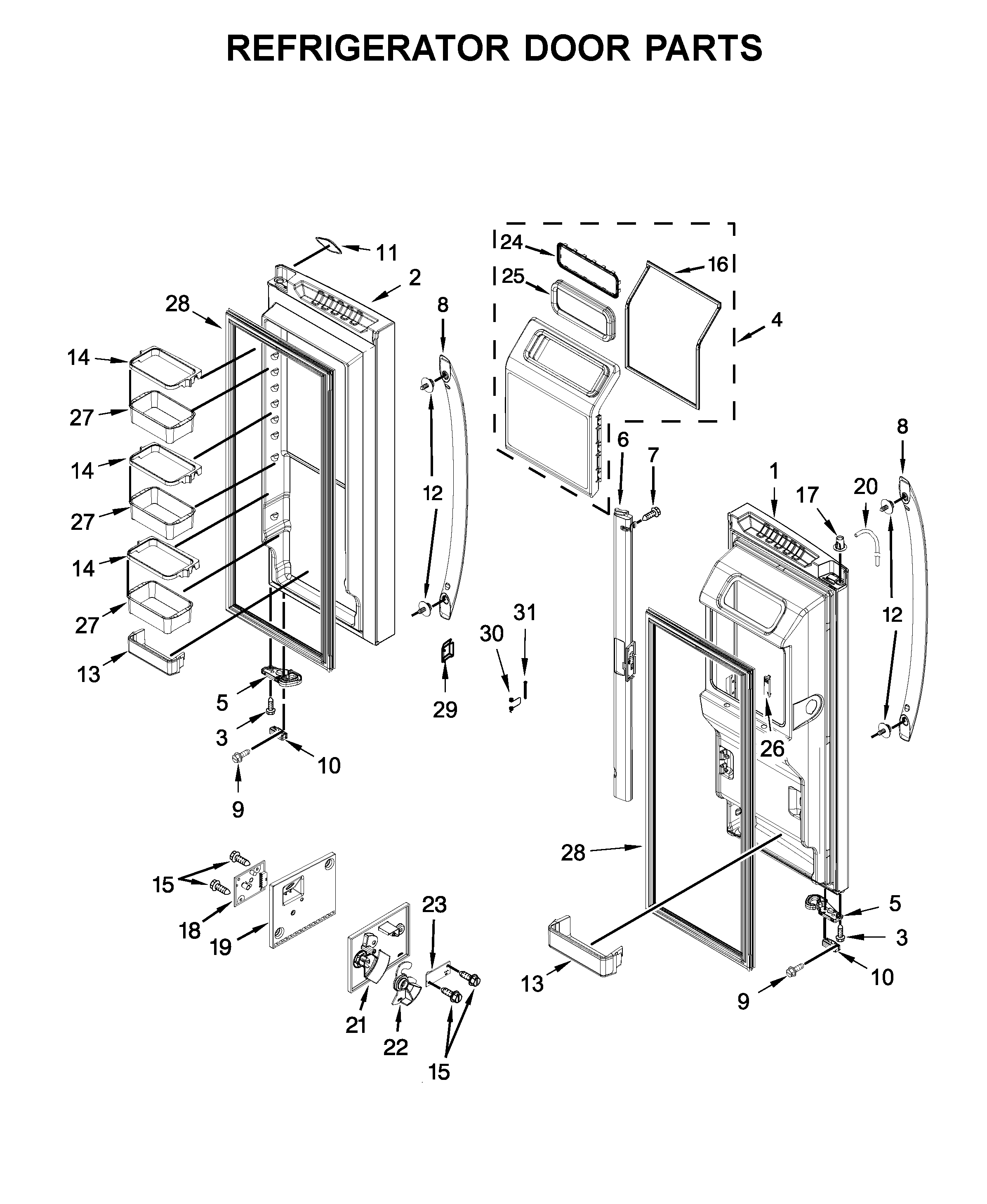 REFRIGERATOR DOOR PARTS