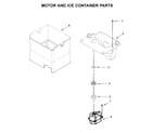 KitchenAid KFIV29PCMS02 motor and ice container parts diagram