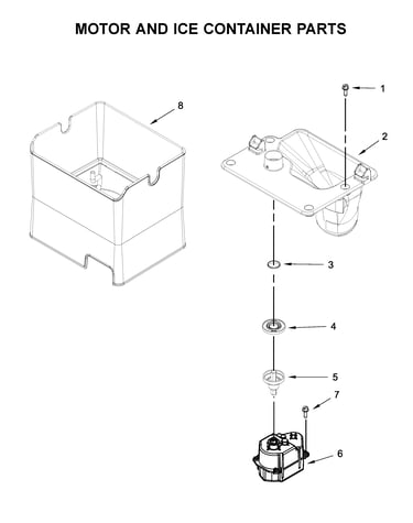 Motor and ice container parts