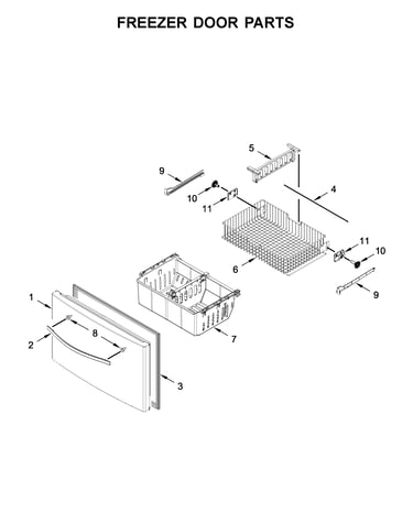 Freezer door parts