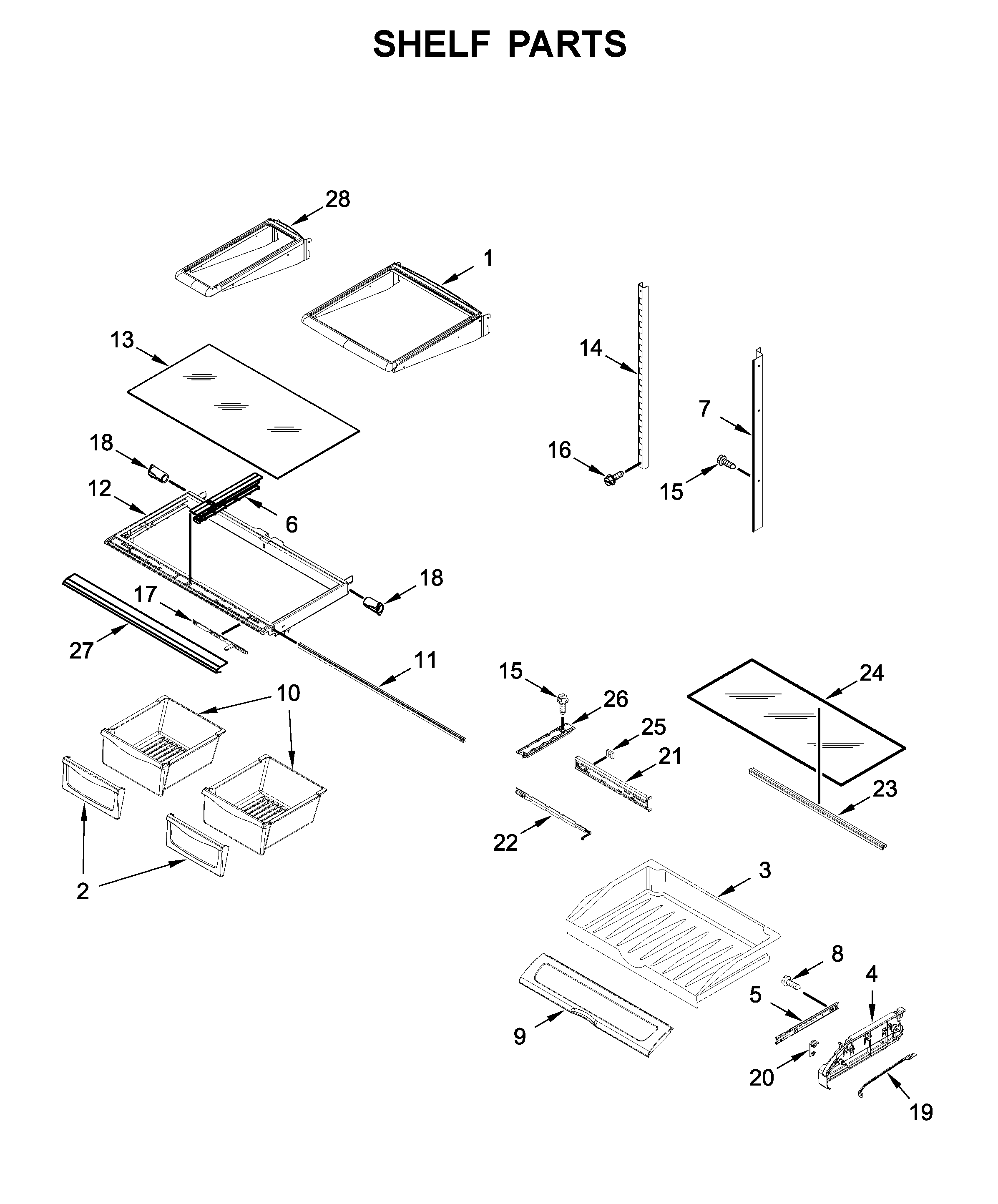 Shelf parts