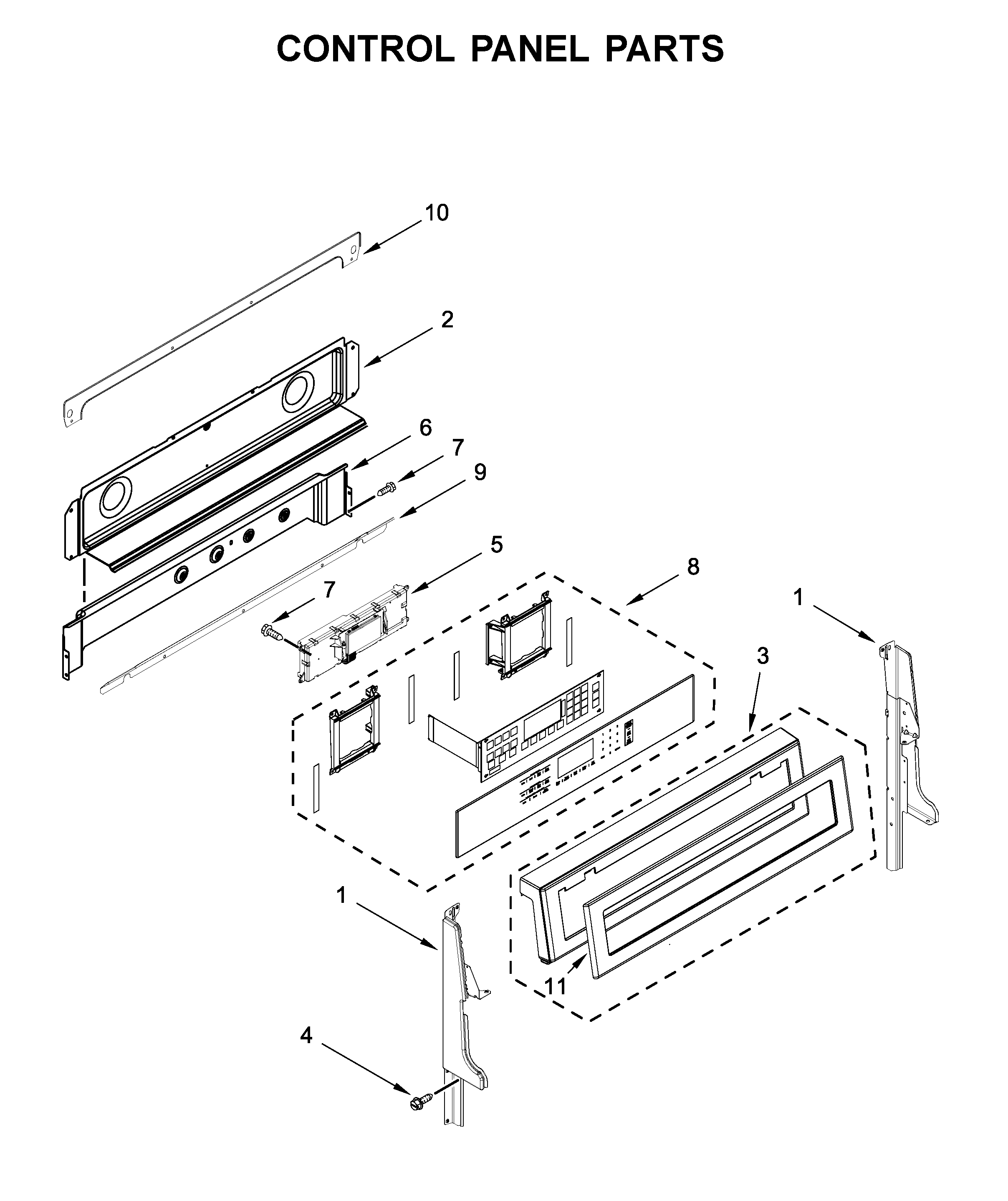 Control panel parts