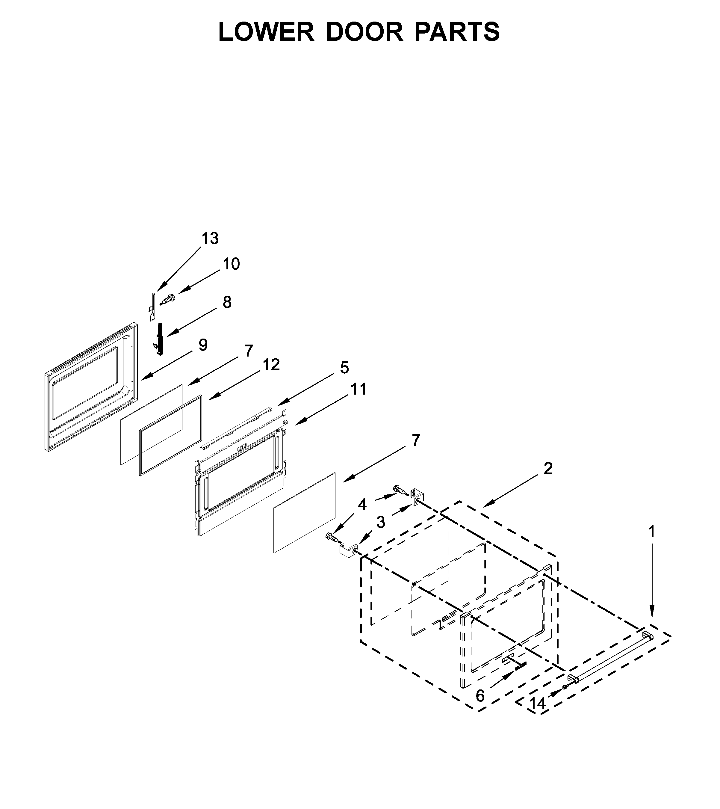 Lower door parts