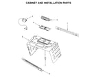 KitchenAid YKMHS120EW6 cabinet and installation parts diagram