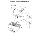 KitchenAid KMHS120EBL7 interior and ventilation parts diagram