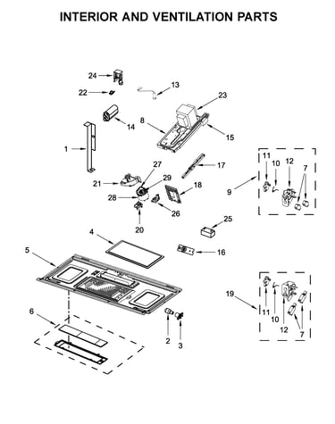 Interior and ventilation parts