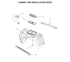 KitchenAid KMHS120EBS5 cabinet and installation parts diagram