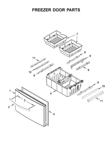 Freezer door parts