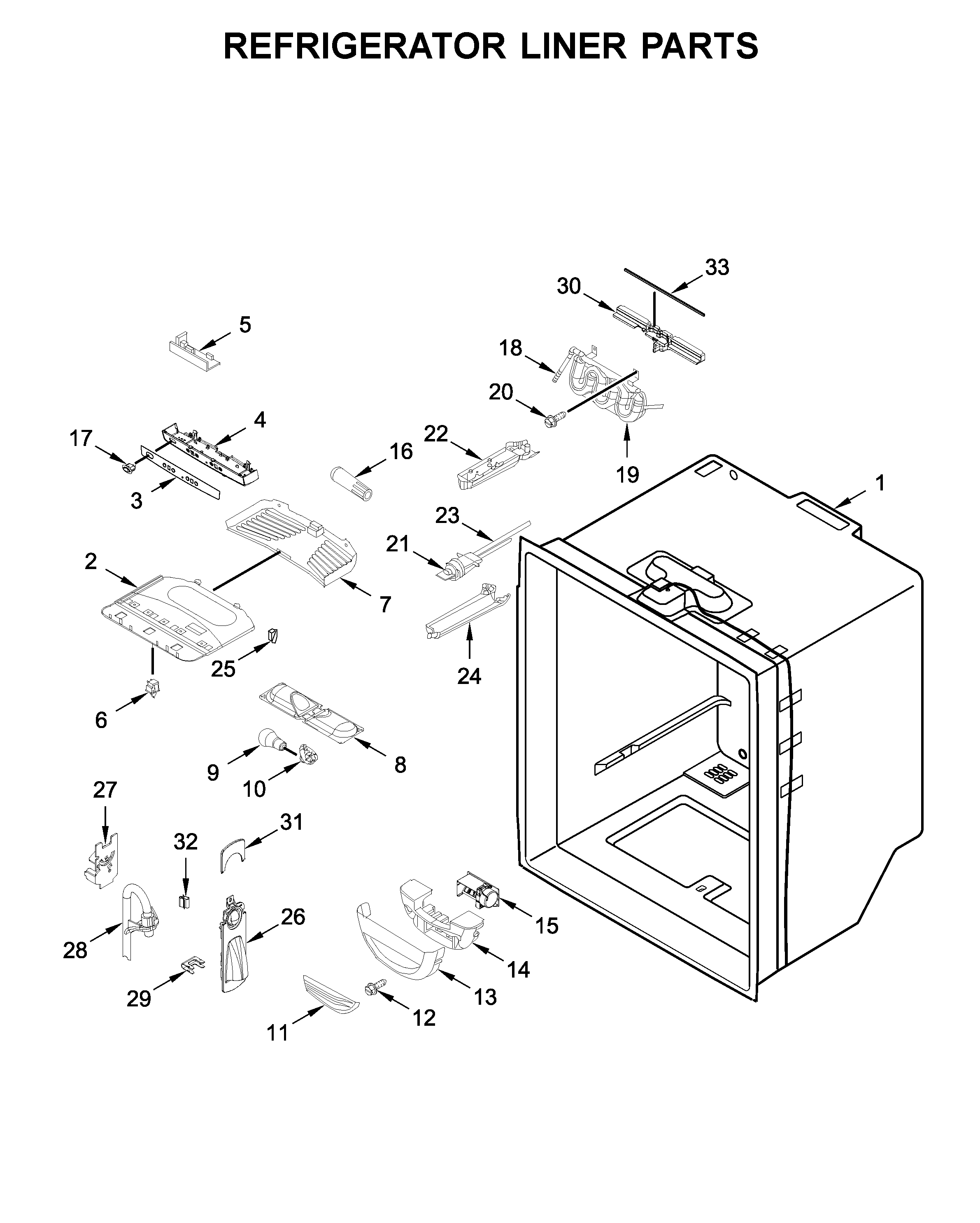 Refrigerator liner parts