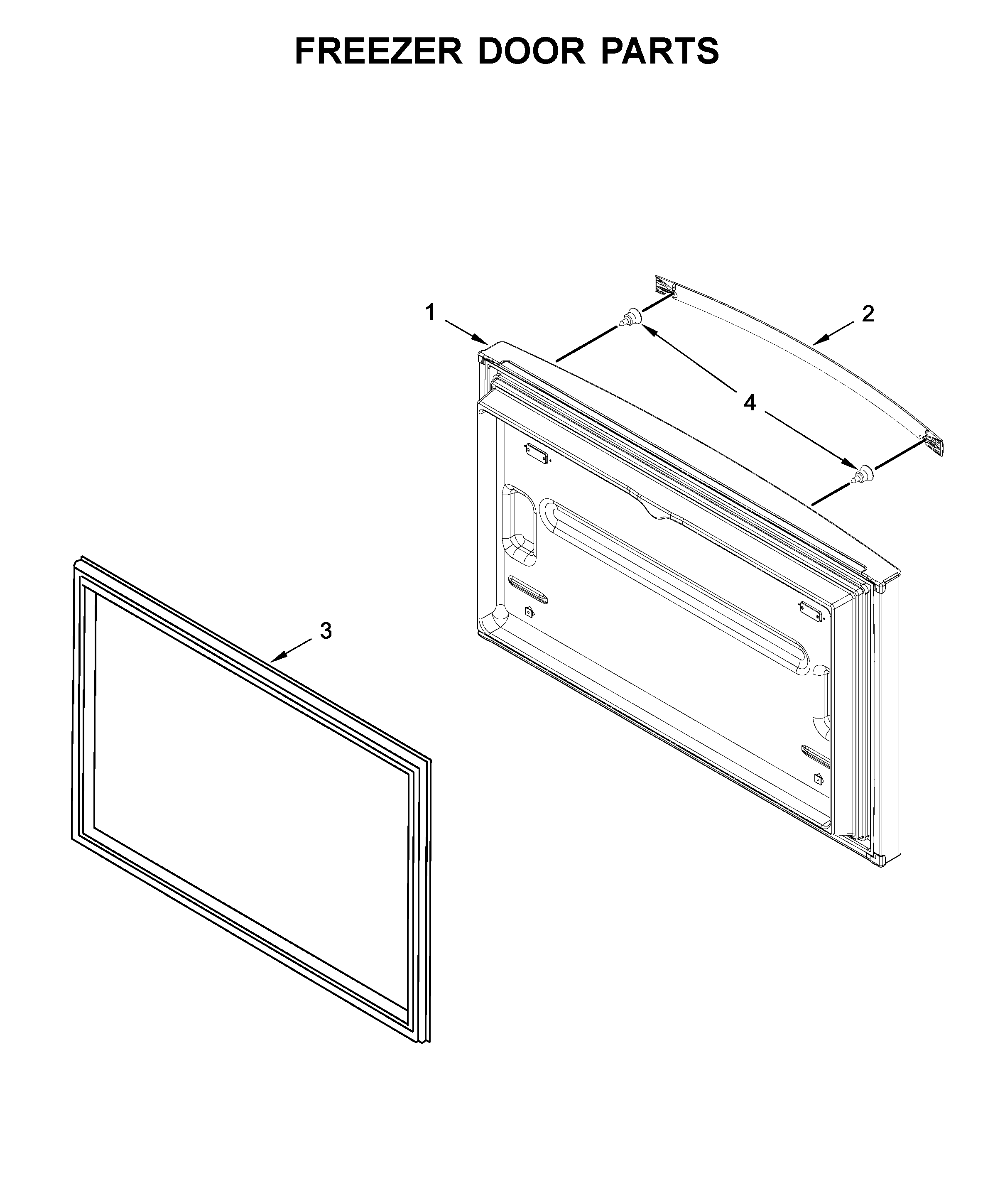 Freezer door parts