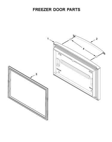 Freezer door parts