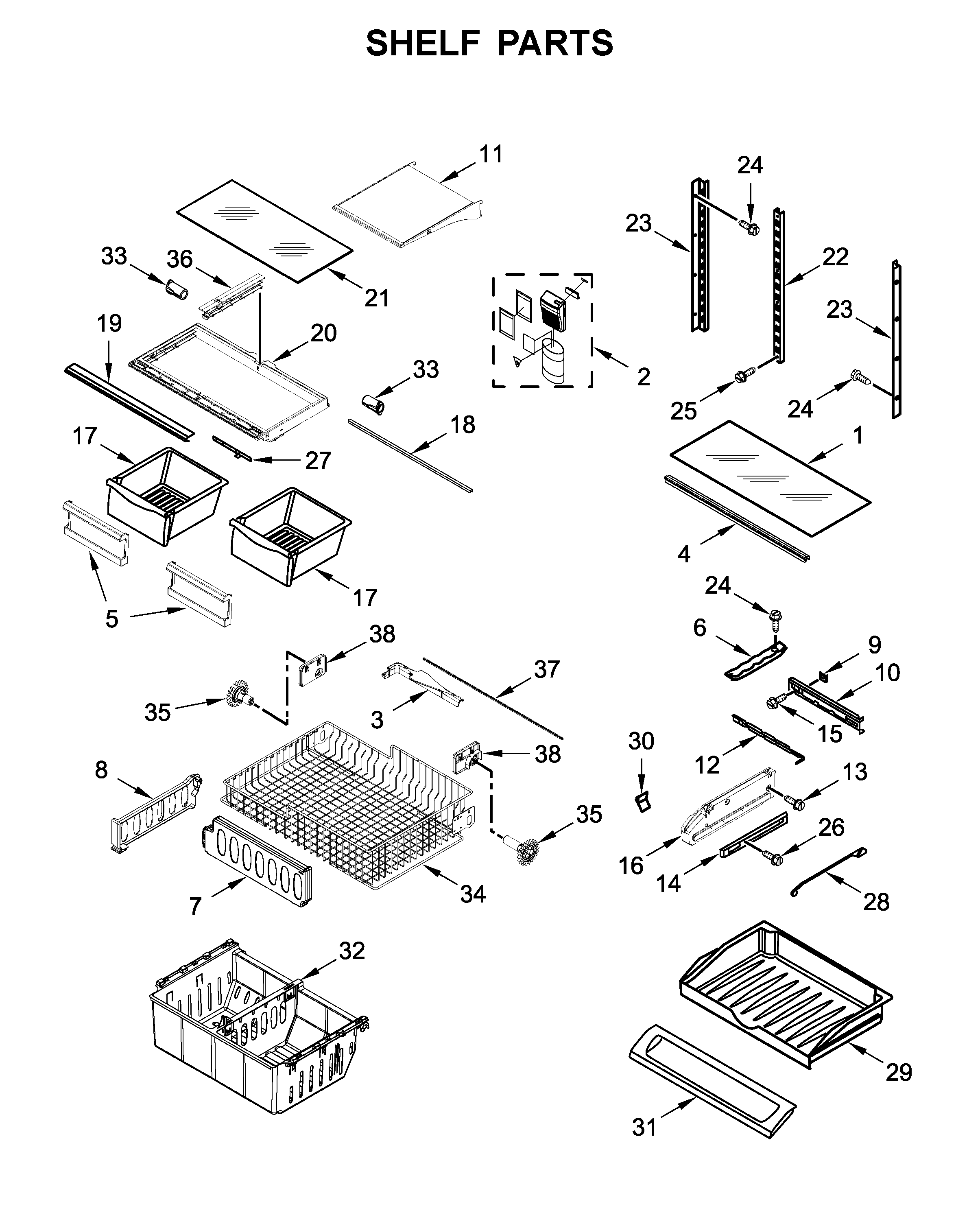 Shelf parts