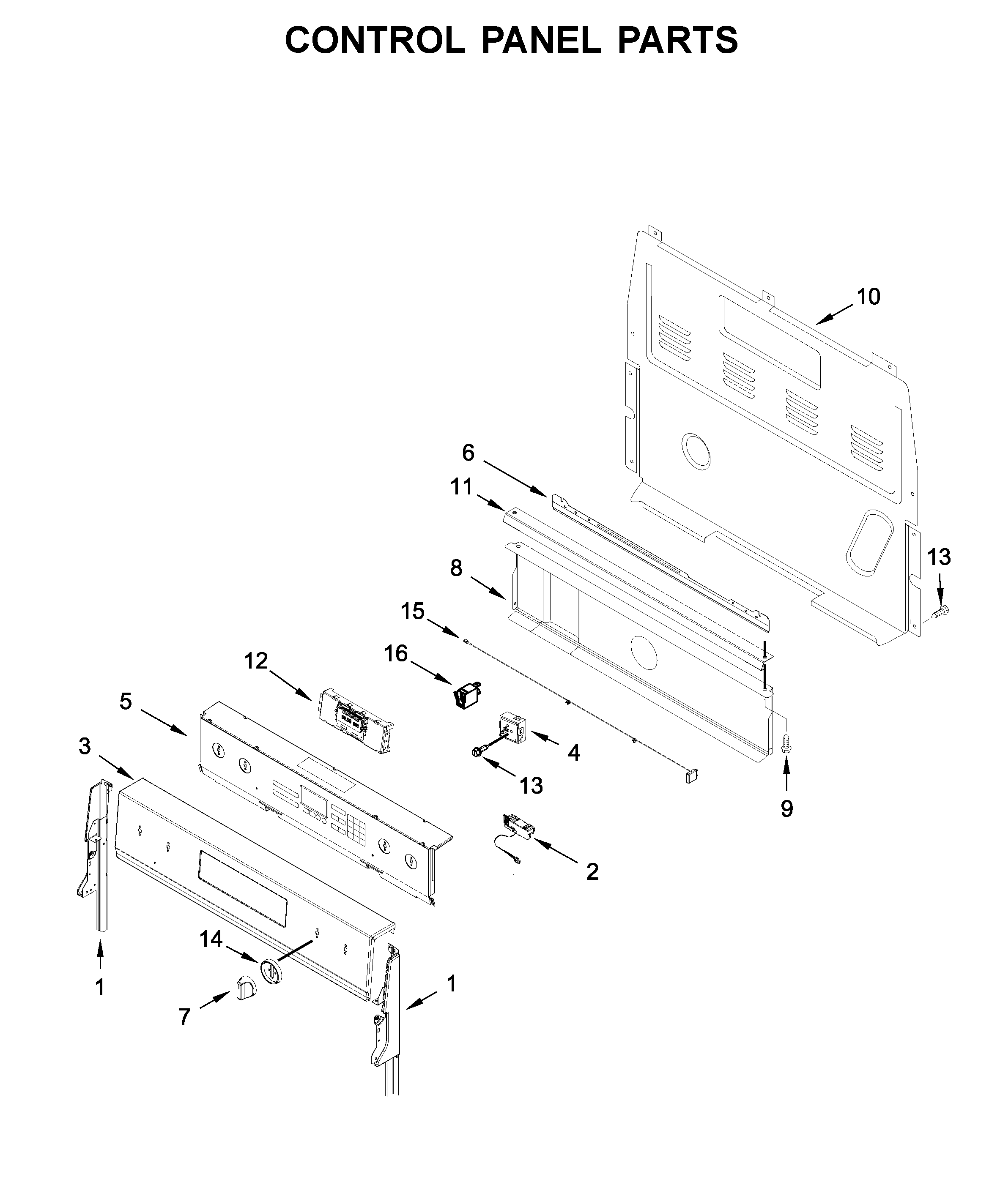 Control panel parts