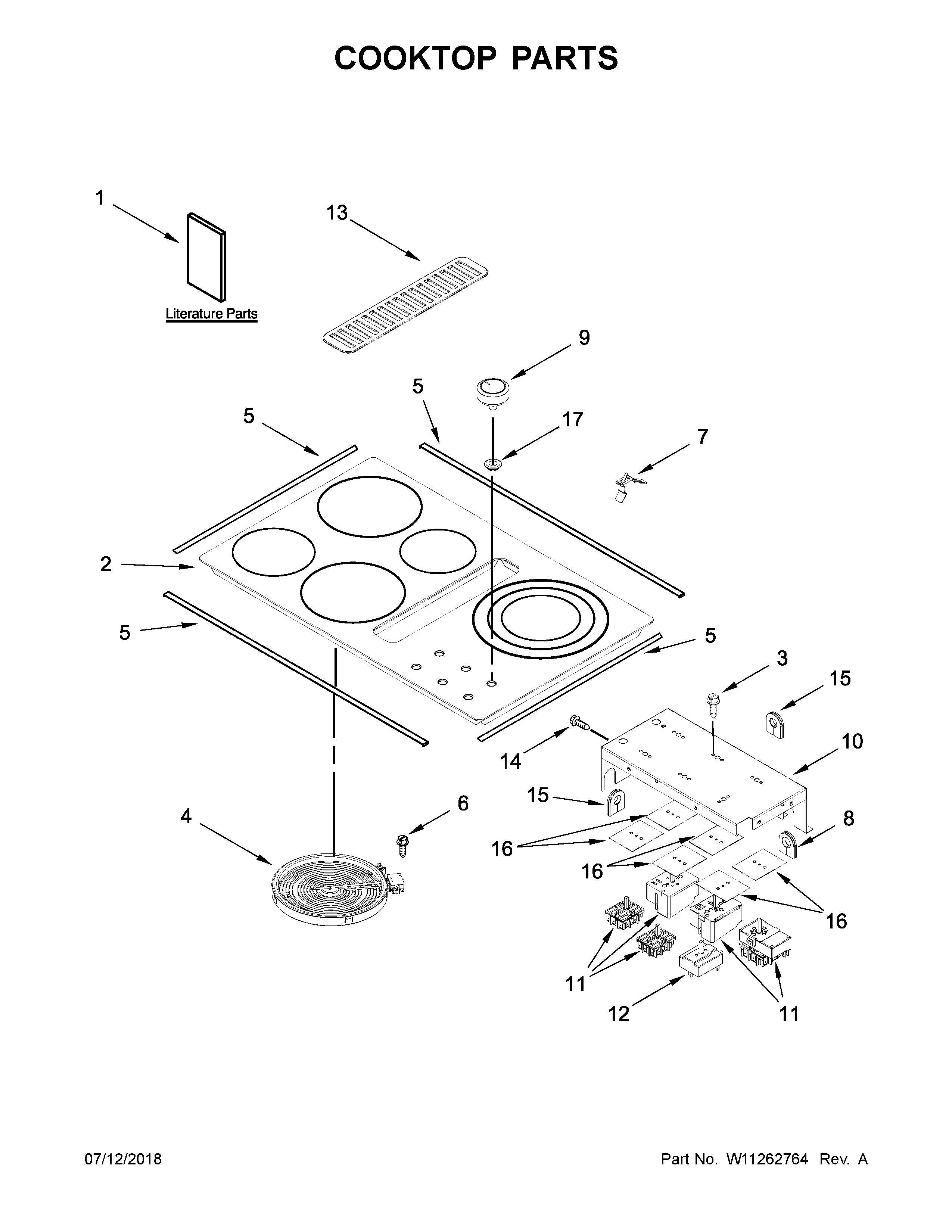 COOKTOP PARTS