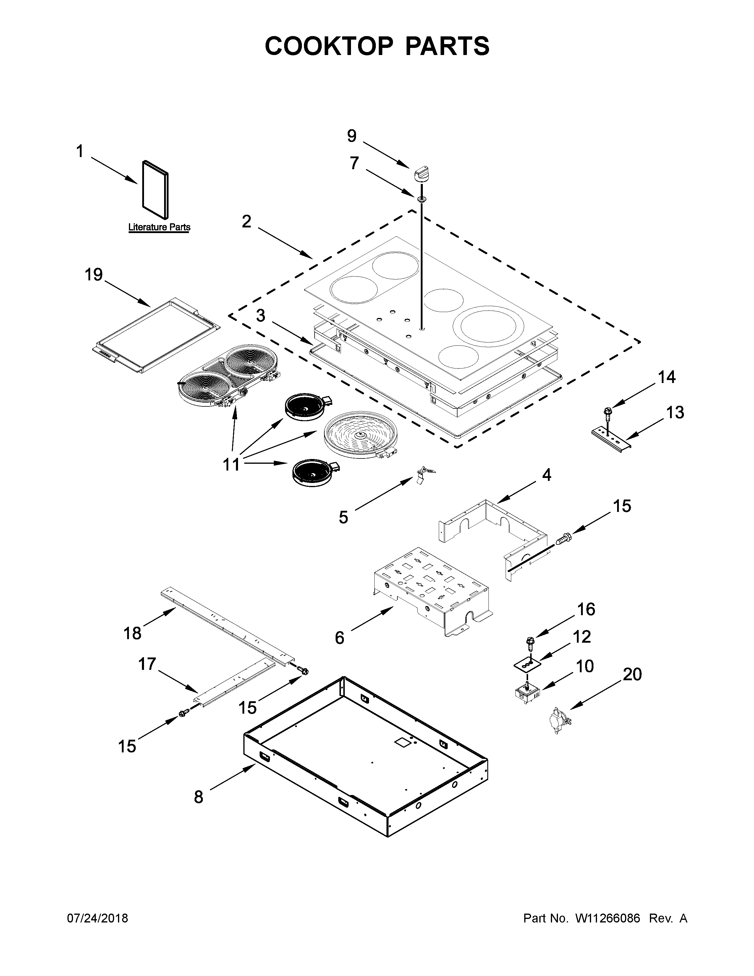 Cooktop parts