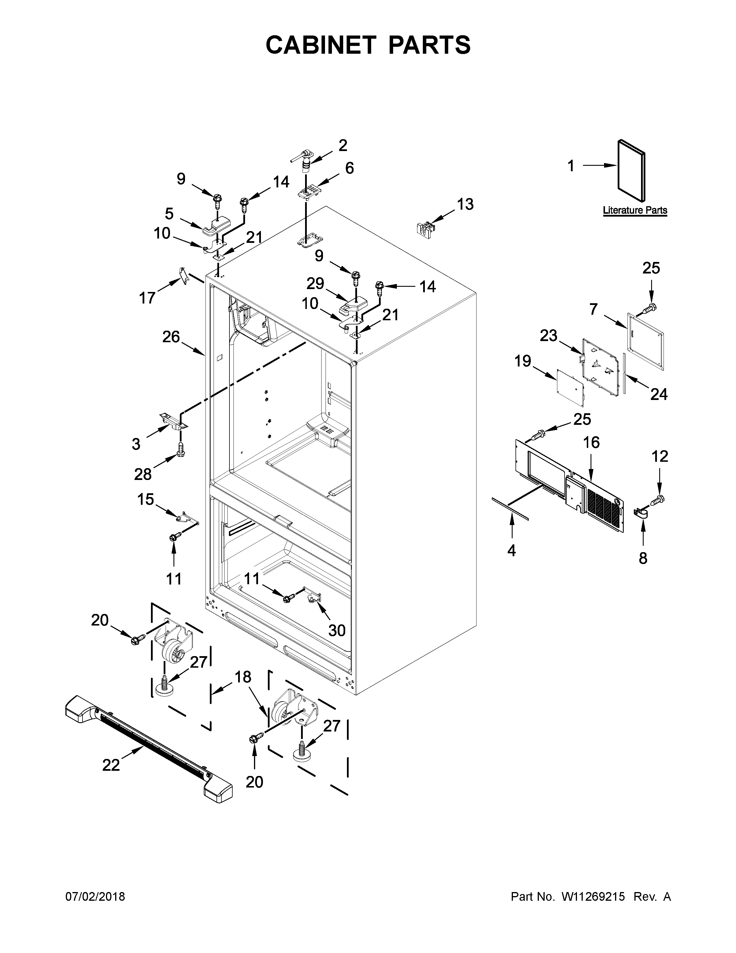 Cabinet parts