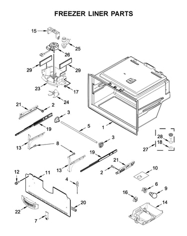 Freezer liner parts