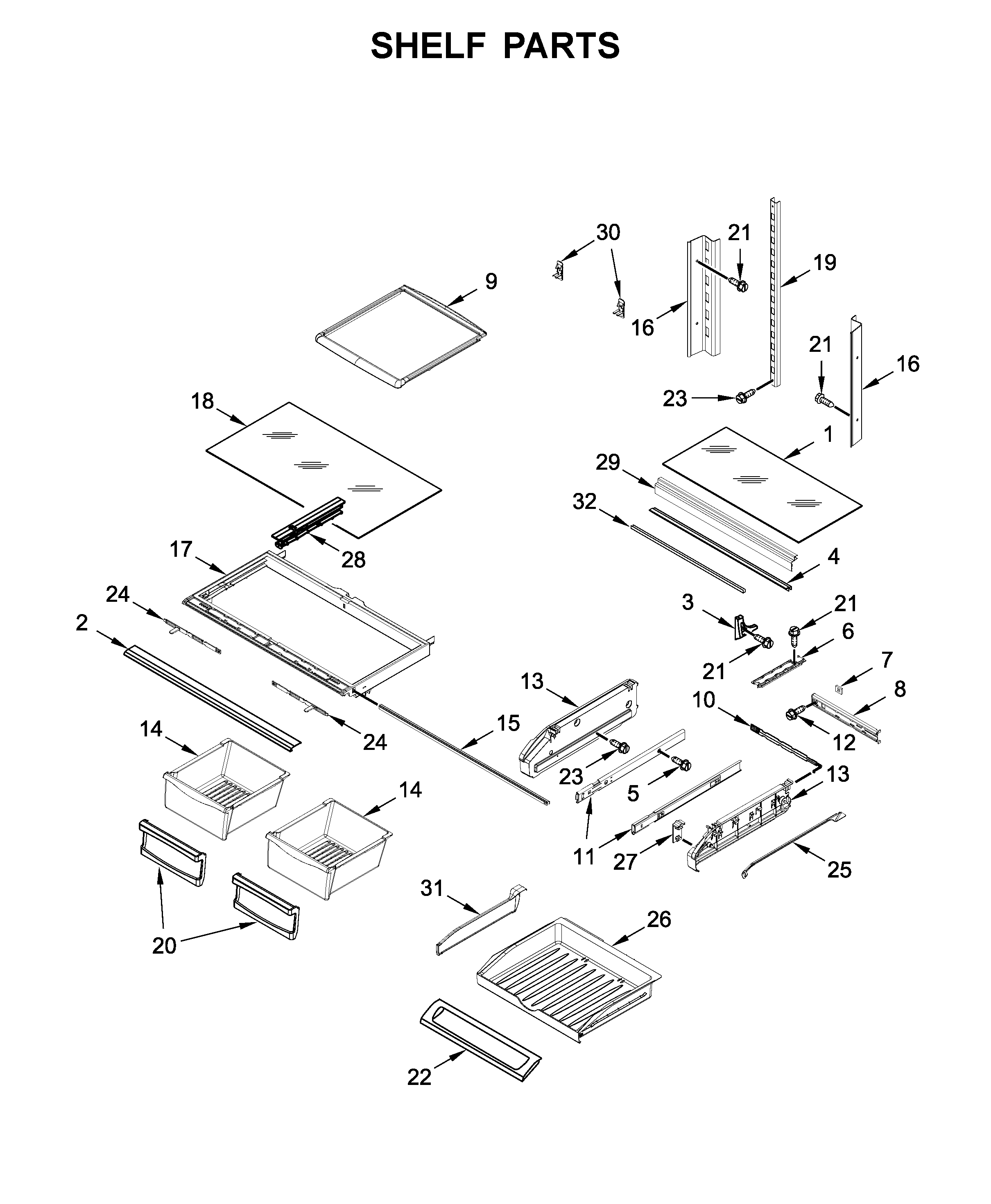 Shelf parts