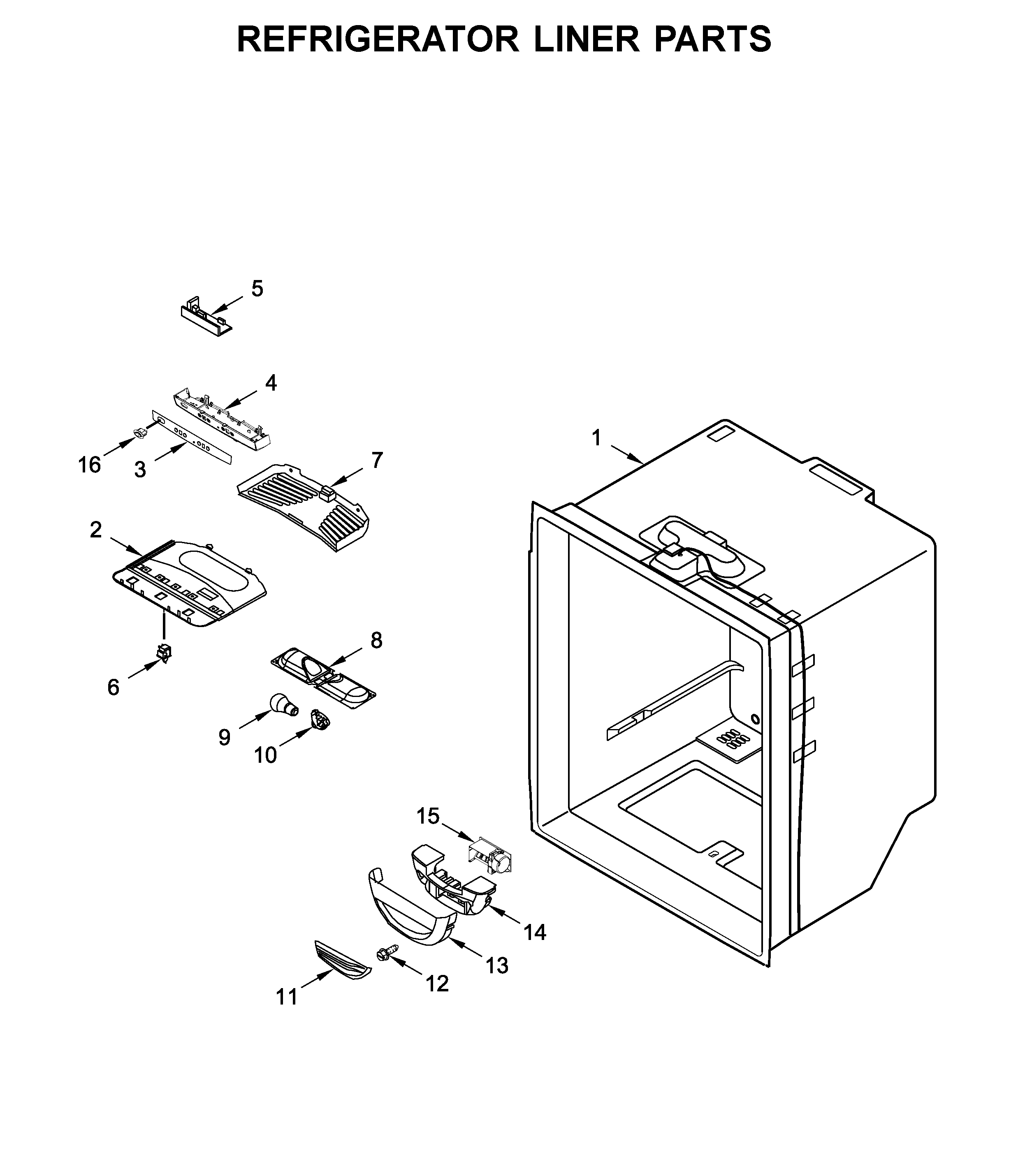 Refrigerator liner parts