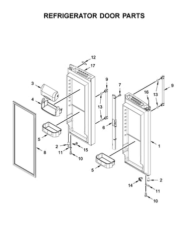 Refrigerator door parts