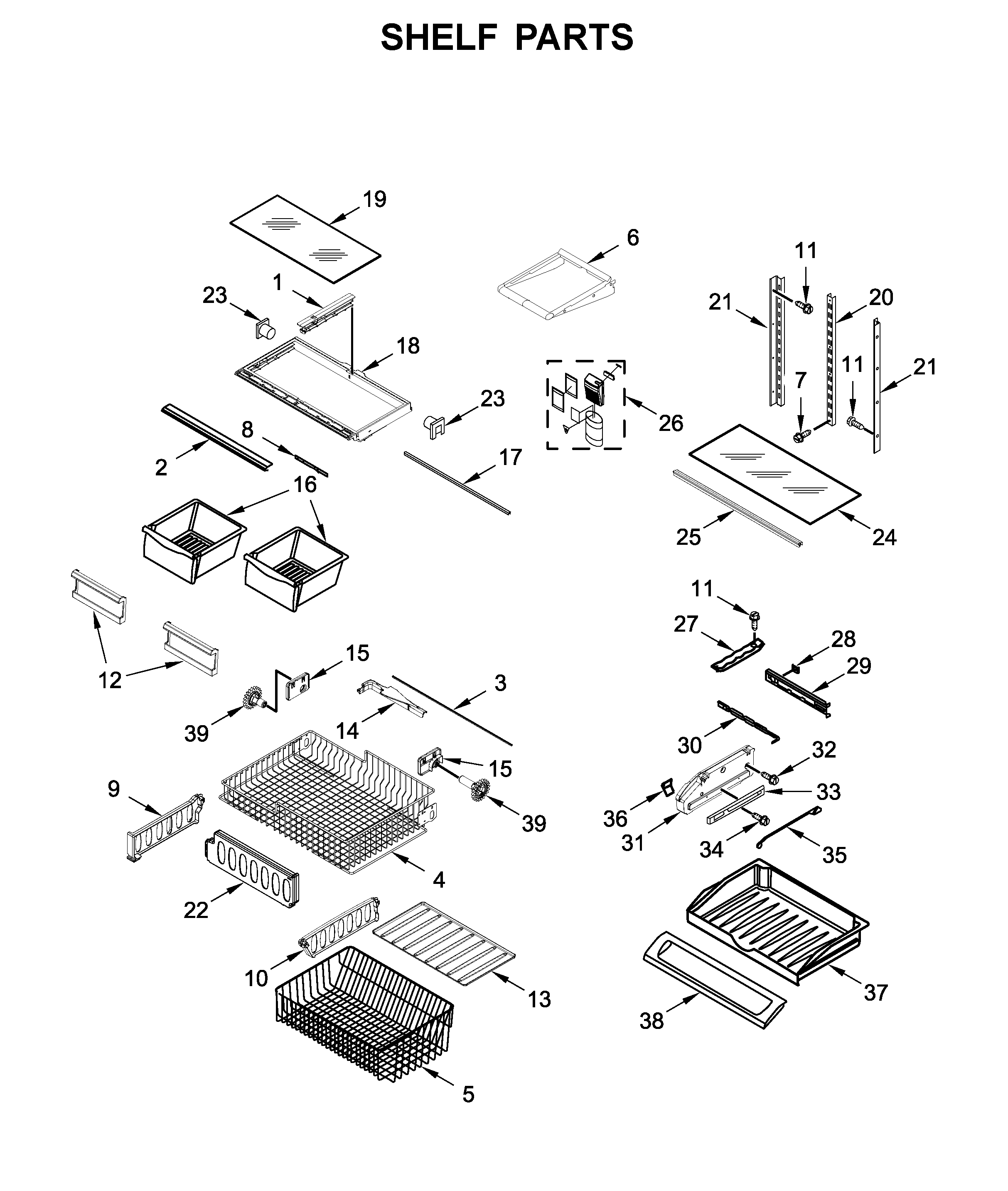 Shelf parts