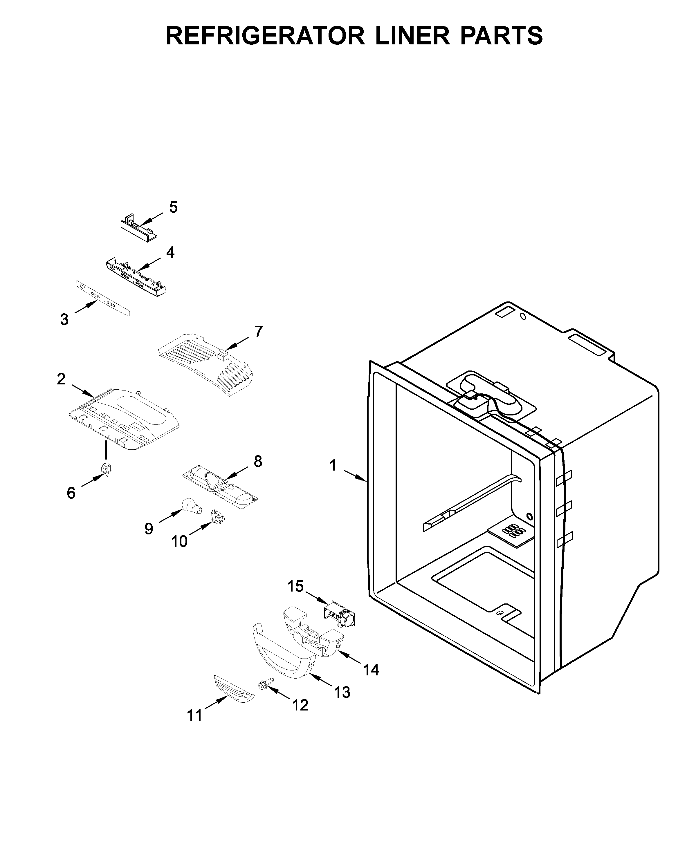 Refrigerator liner parts