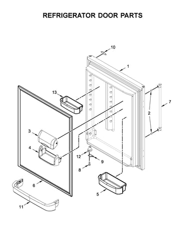 Refrigerator door parts