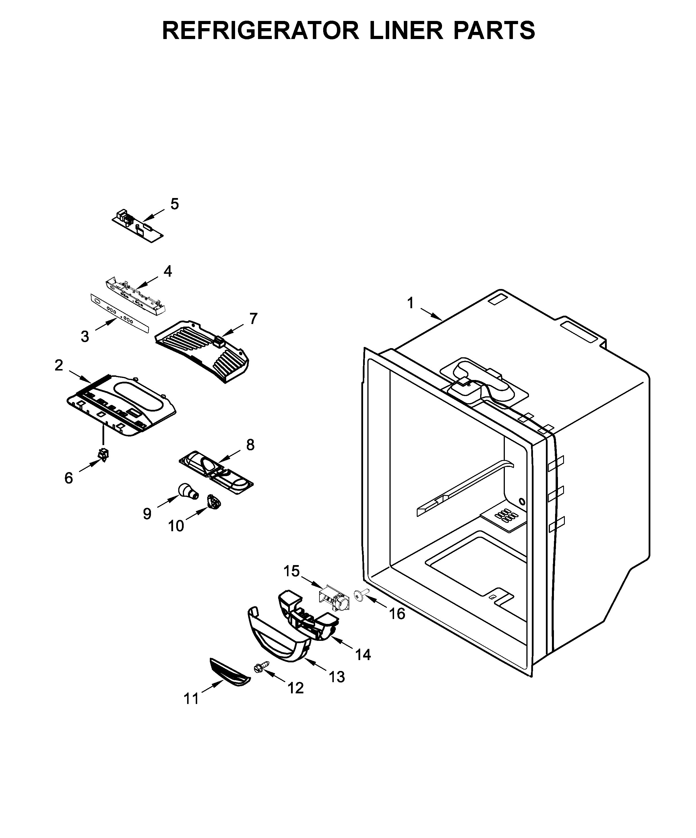 Refrigerator liner parts