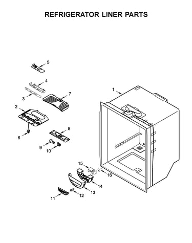 Refrigerator liner parts