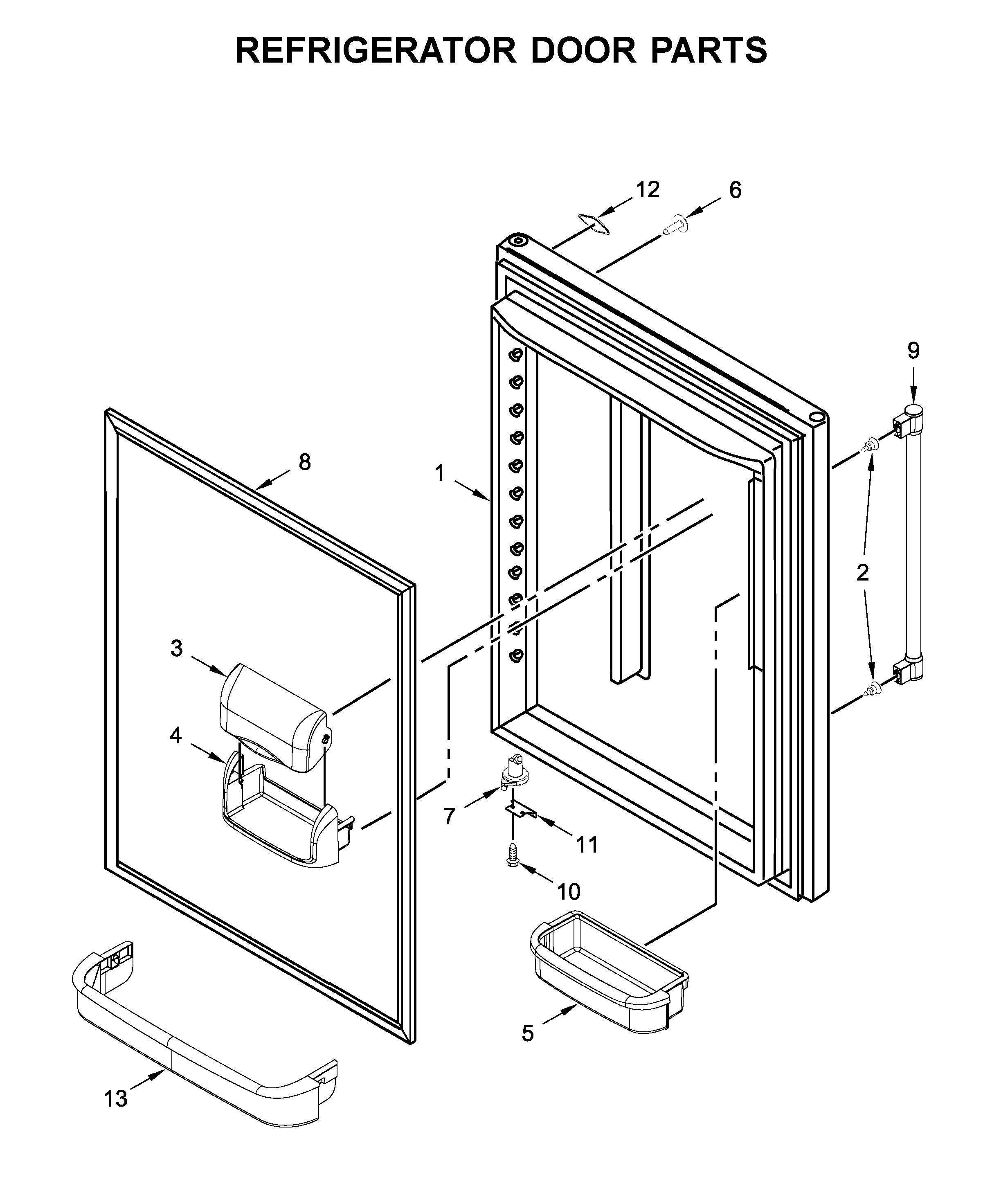 Refrigerator door parts
