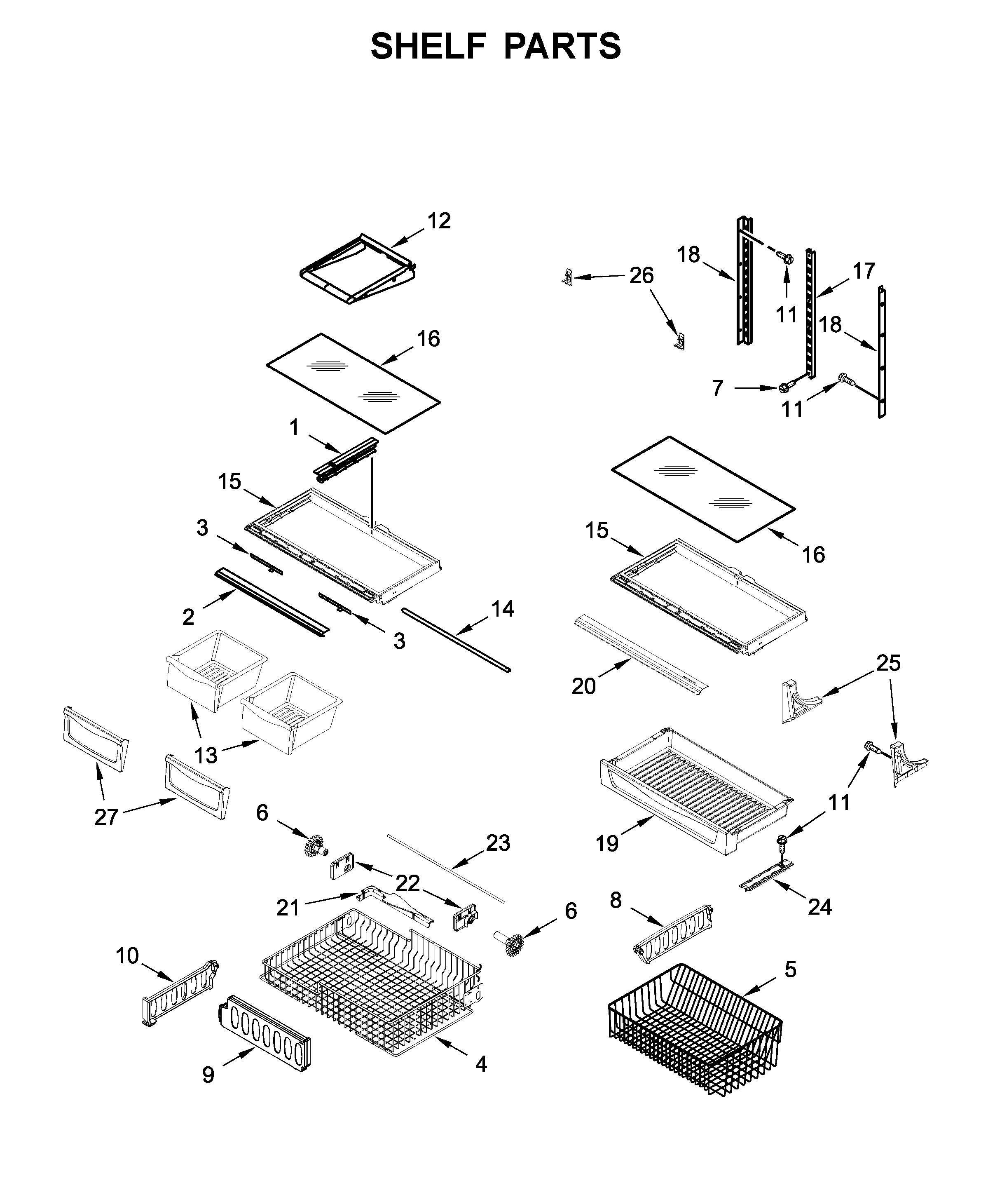 Shelf parts