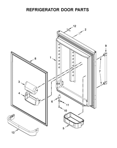 Refrigerator door parts