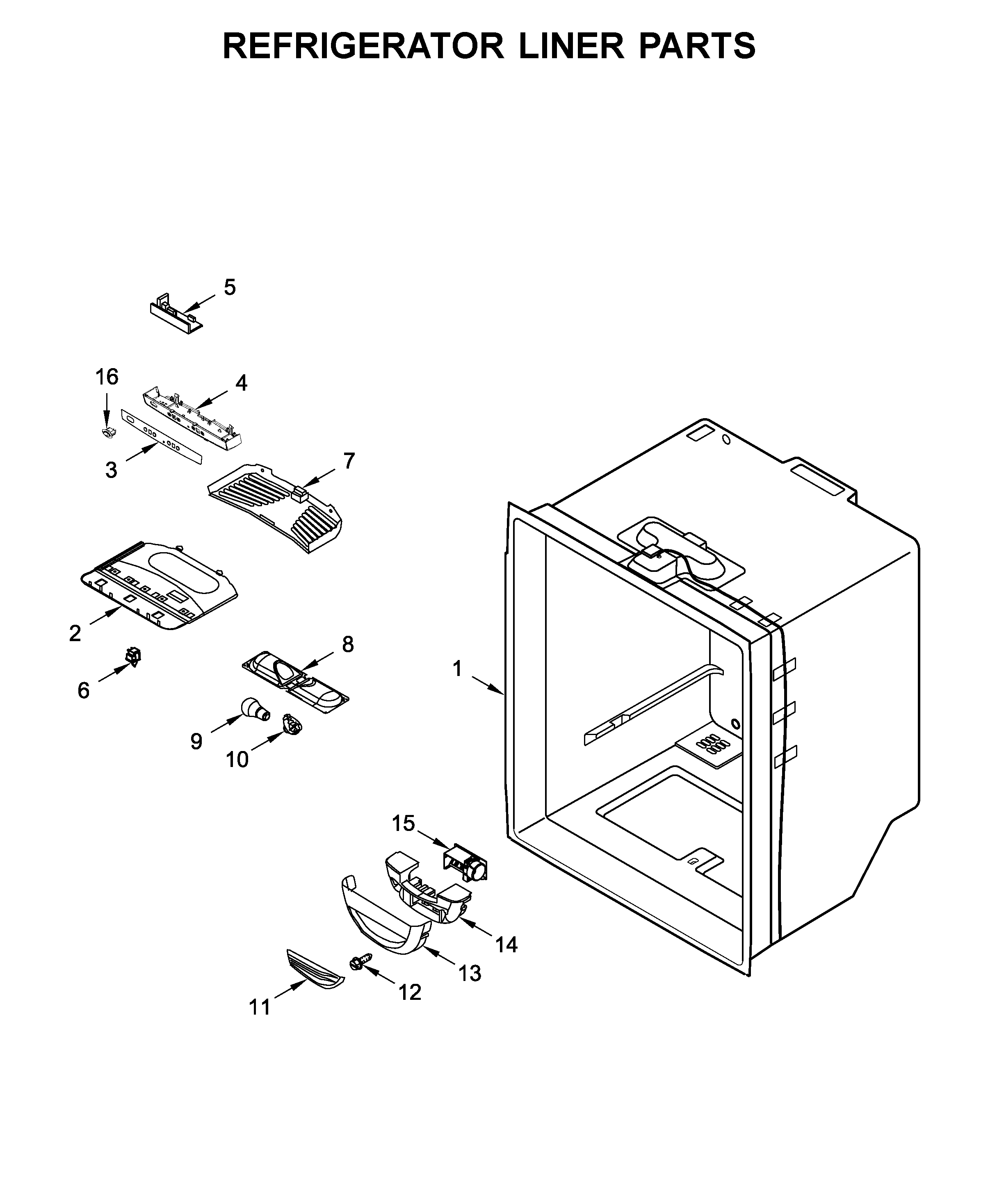 Refrigerator liner parts