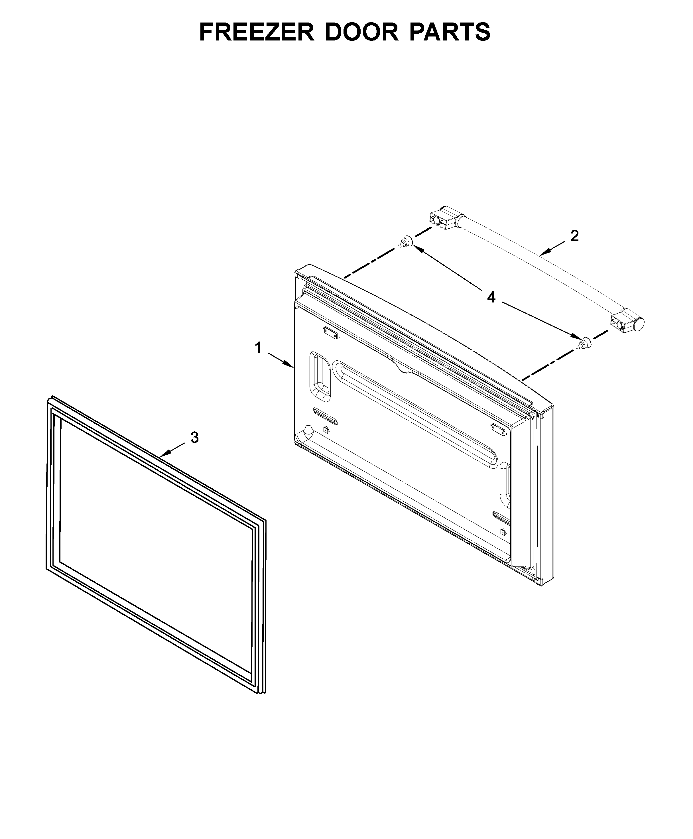 Freezer door parts