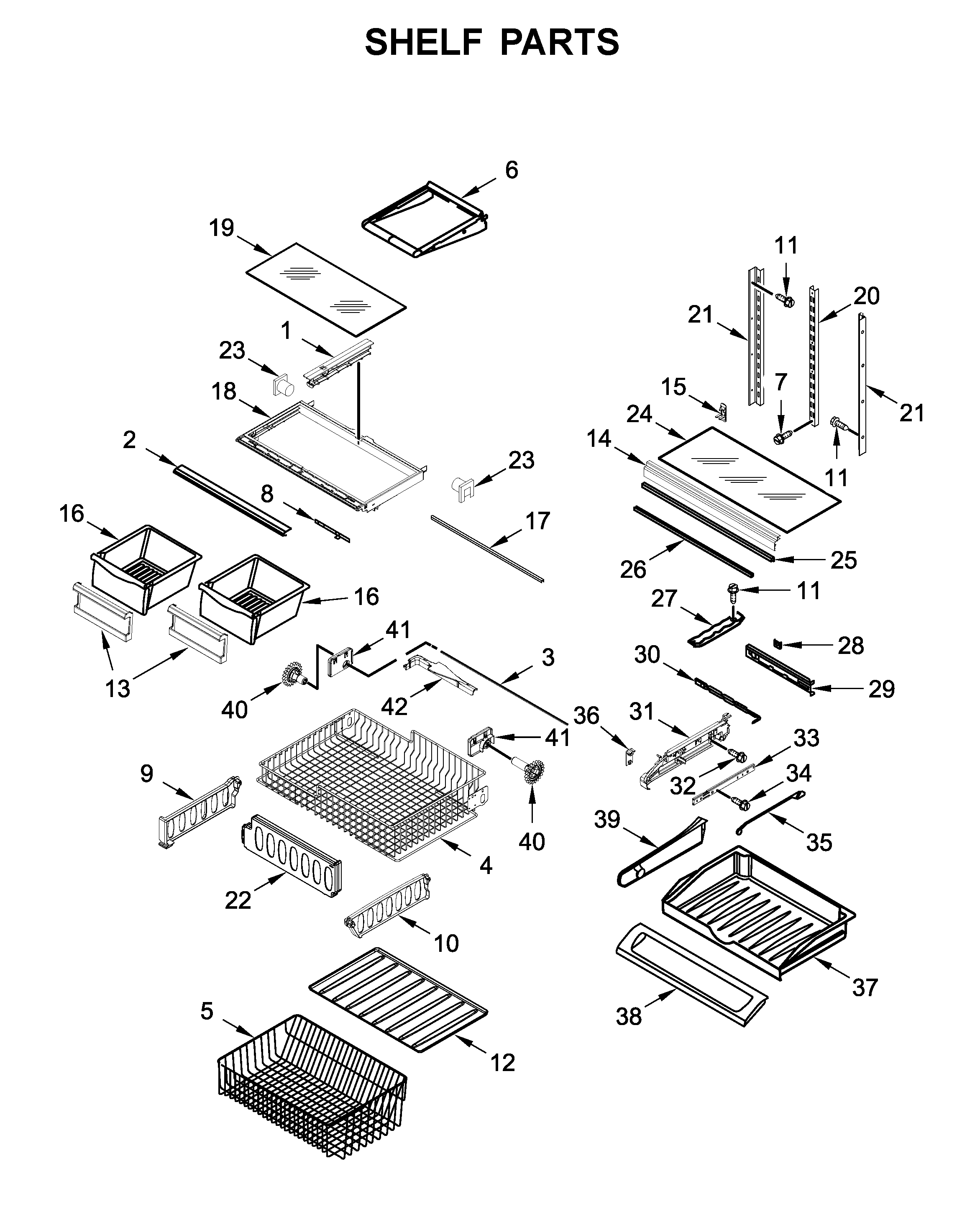 Shelf parts