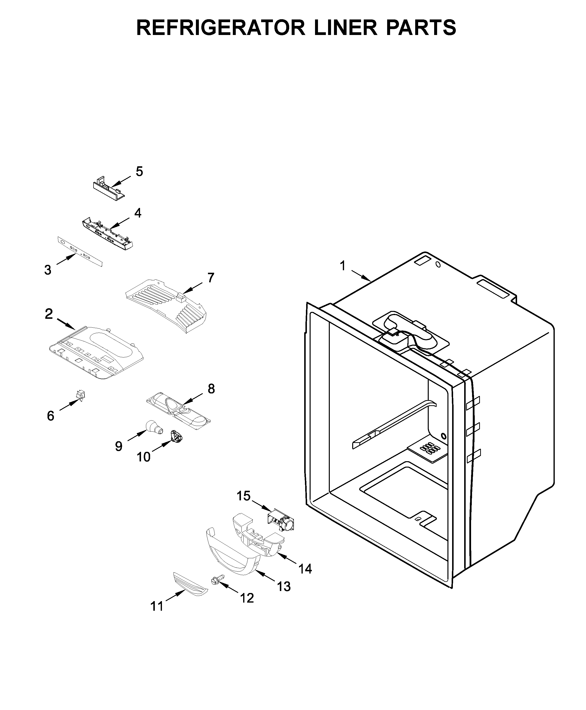 Refrigerator liner parts