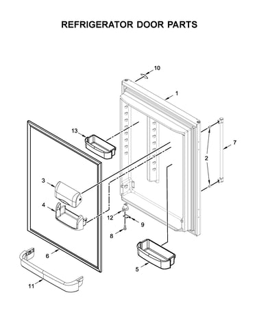 Refrigerator door parts