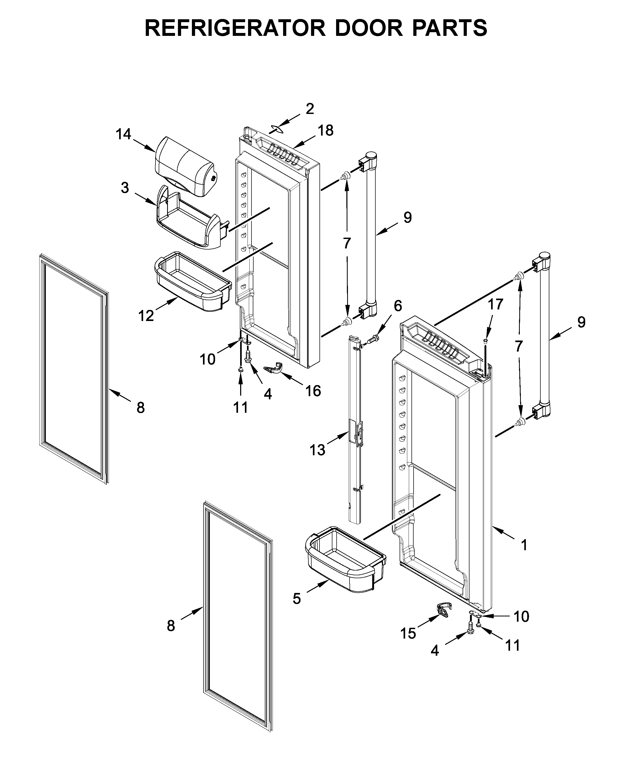 REFRIGERATOR DOOR PARTS