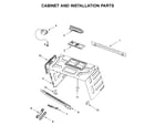 Jenn-Air JMV9196CB5 cabinet and installation parts diagram