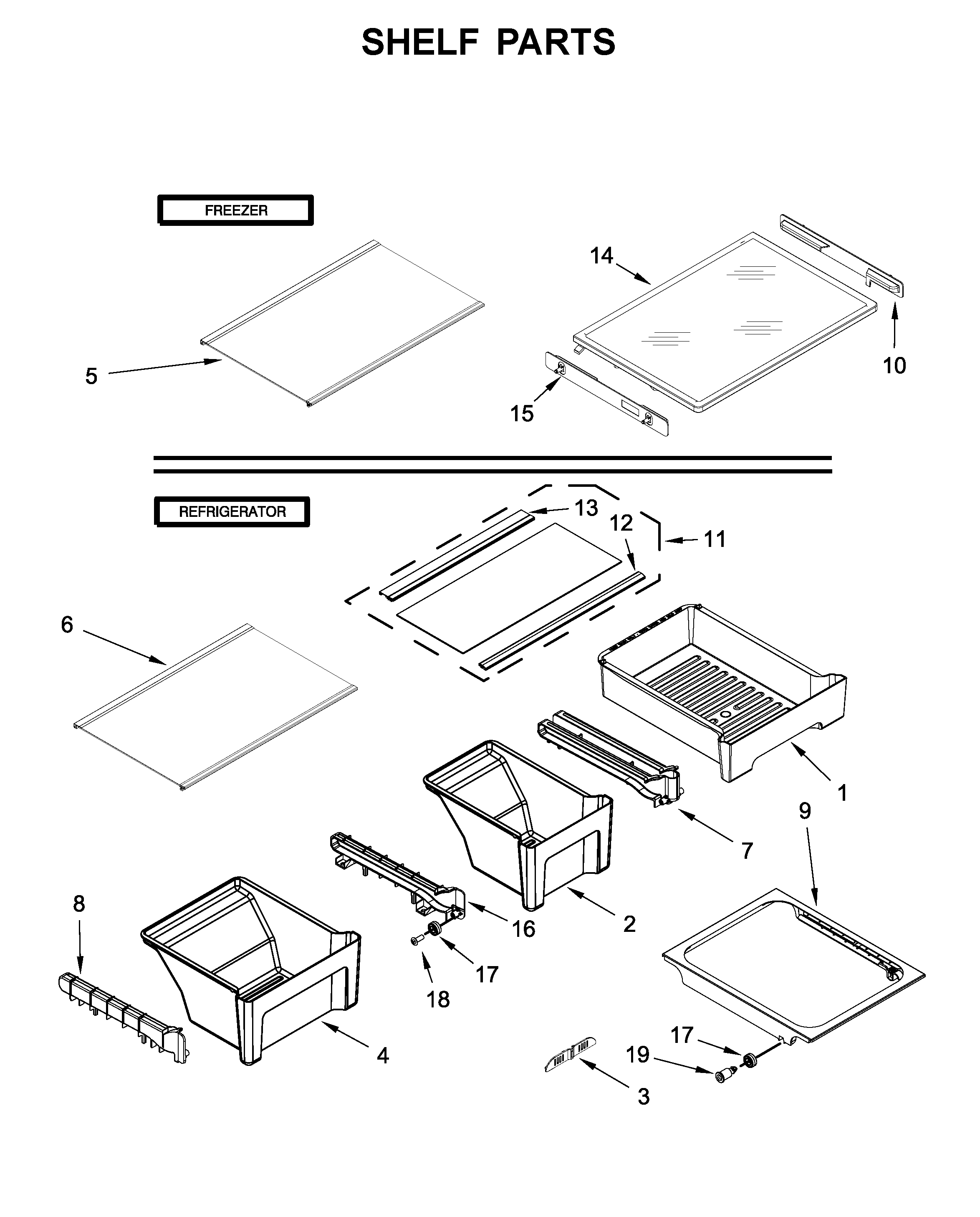 Shelf parts
