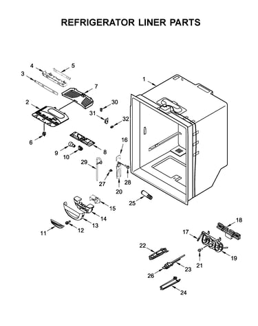Refrigerator liner parts
