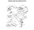 Whirlpool WRF540CWHZ01 freezer liner and icemaker parts diagram