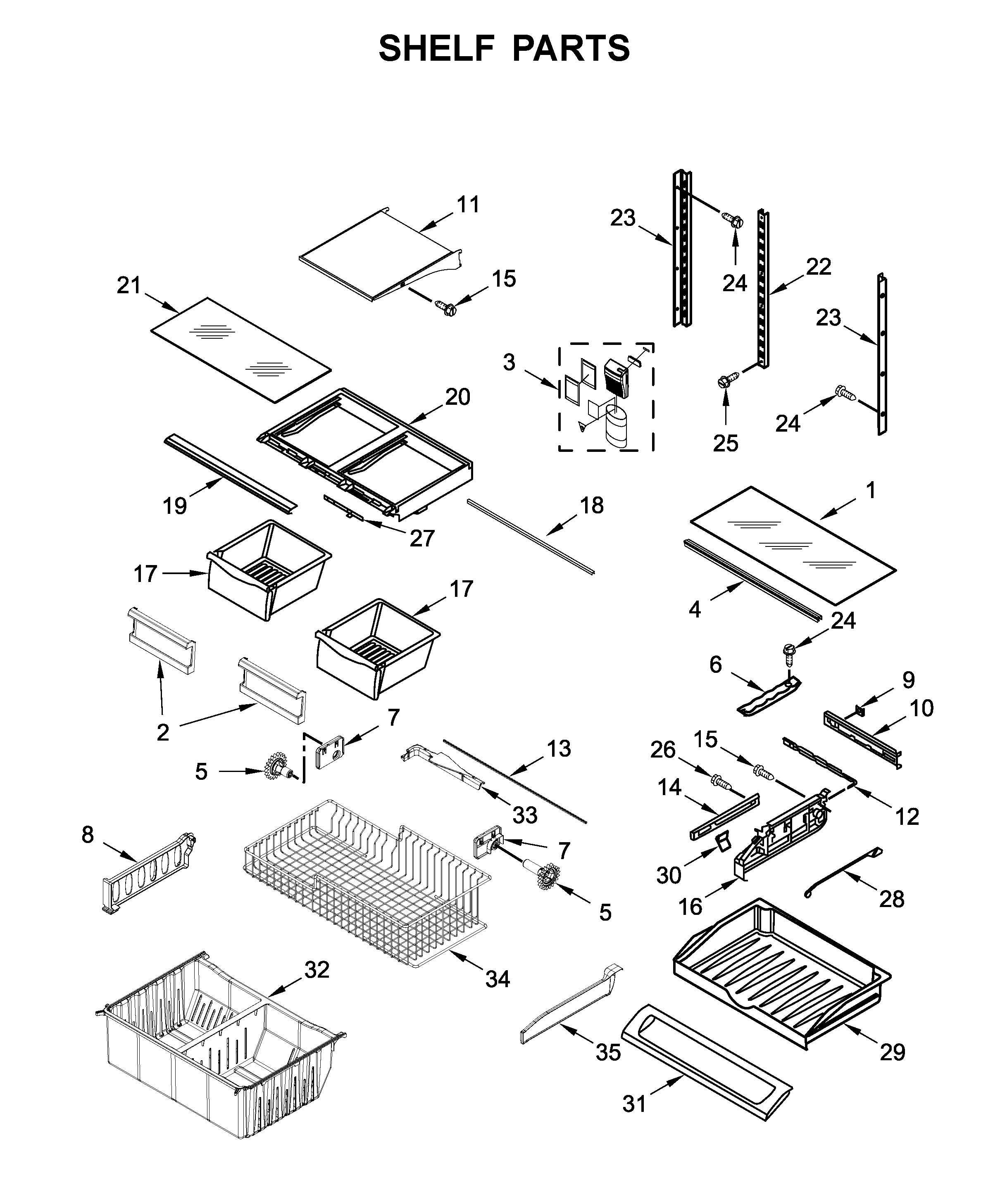 Shelf parts
