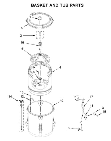 Basket and tub parts