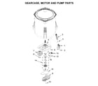 Inglis ITW4880HW1 gearcase, motor and pump parts diagram