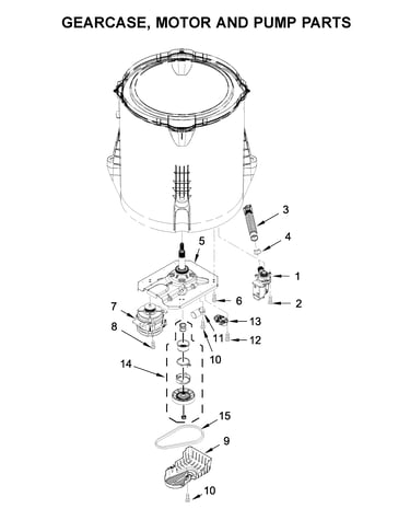Gearcase, motor and pump parts