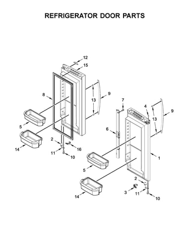 Refrigerator door parts