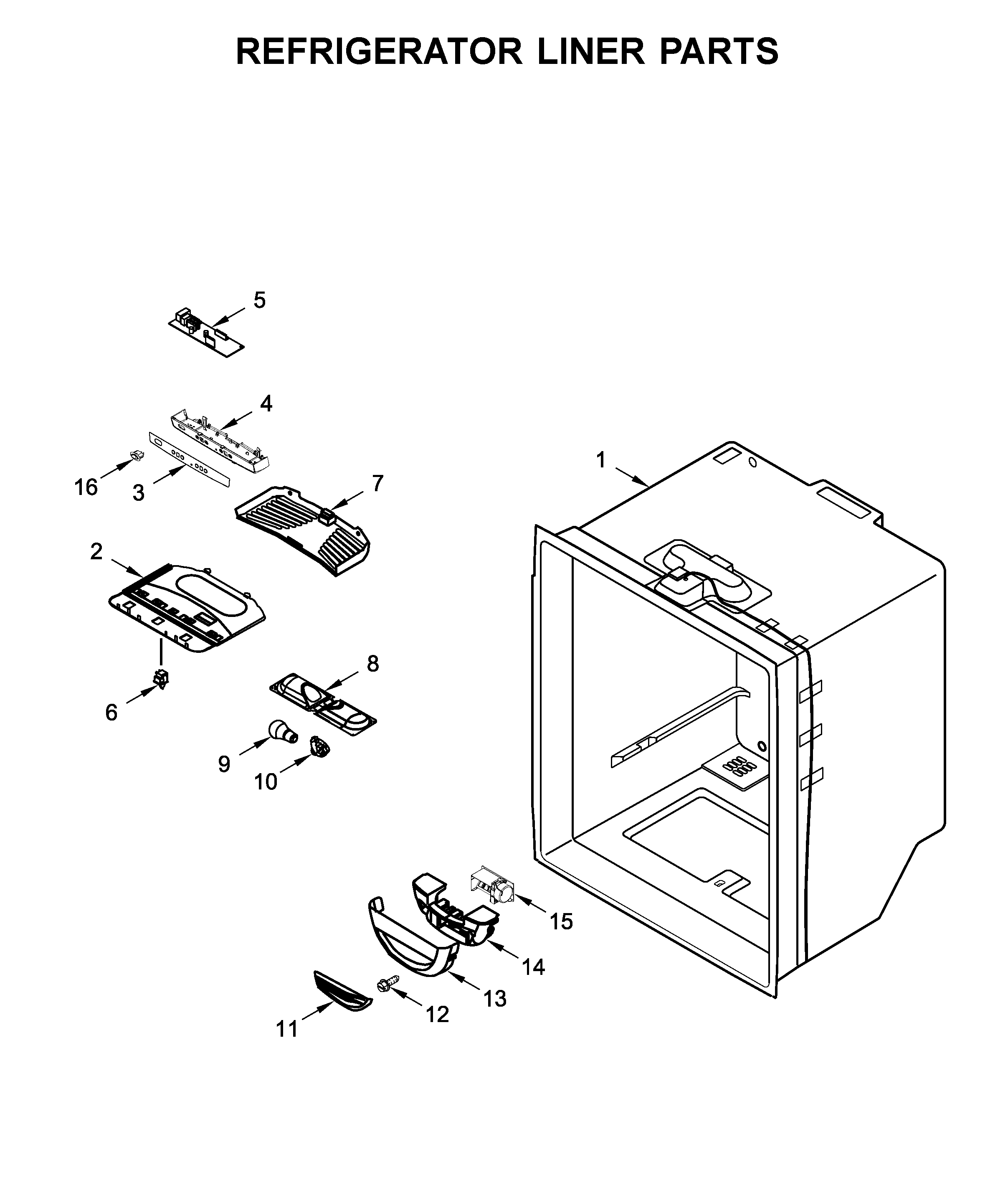 REFRIGERATOR LINER PARTS