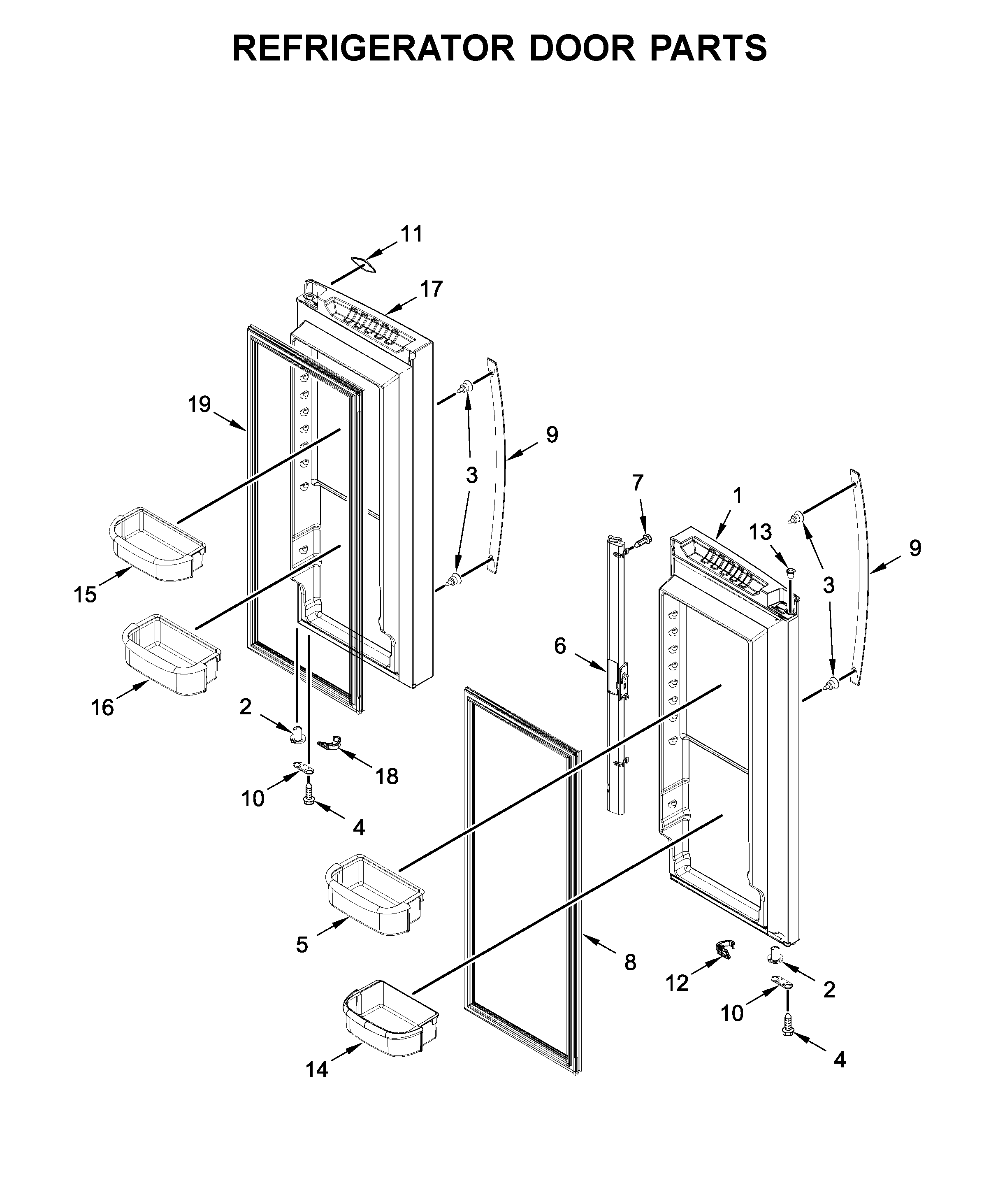 REFRIGERATOR DOOR PARTS