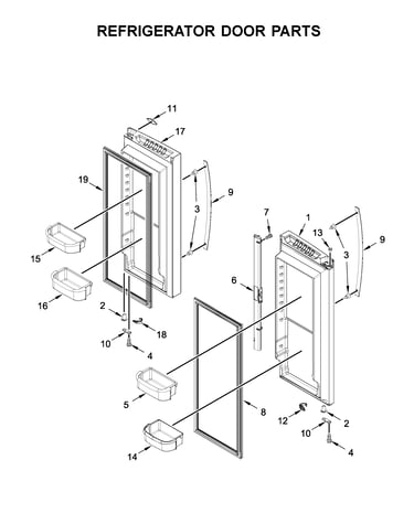 Refrigerator door parts